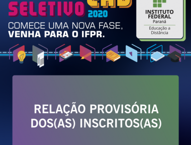 Divulgada relação provisória de inscritos para o Curso de Administração da IFPR