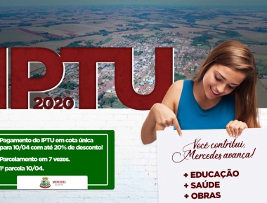 Carnês do IPTU 2020 estão sendo entregues em Mercedes