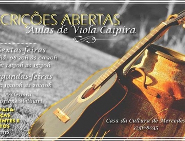 Aulas de viola caipira vão ser ofertadas na Casa da Cultura de Mercedes
