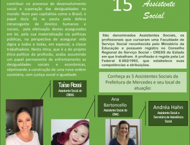 Vigilância Socioassistencial desenvolveu informativo referente ao Dia do Assistente Social