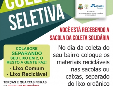 Mercedes inicia amanhã distribuição de sacos para separação de materiais reciclados