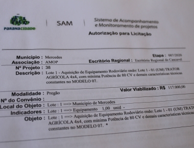 Mercedes recebe recursos para investir na saúde e frota municipal