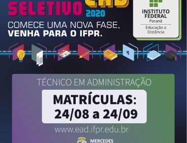 Matrículas do curso técnico de Administração iniciam no dia 24 de agosto