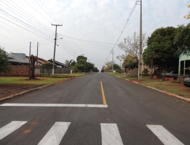 Concluído recape asfáltico em trechos da sede municipal