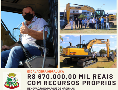 Administração de Mercedes adquire nova escavadeira hidráulica