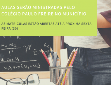 Inscrições abertas para o EJA do ensino médio em Mercedes