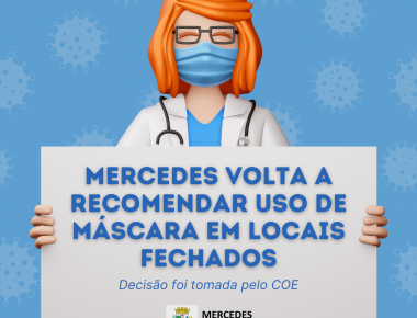 Prefeitura volta a recomendar o uso de máscaras em locais fechados