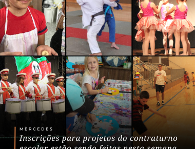 Inscrições para projetos do contraturno escolar estão sendo feitas nesta semana