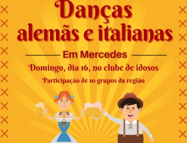 Encontro neste domingo de danças alemãs e italianas reunirá 10 grupos da região em Mercedes