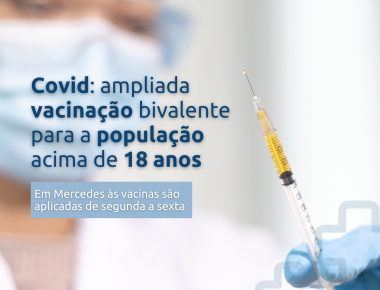Covid-19: ampliada vacinação bivalente para a população acima de 18 anos