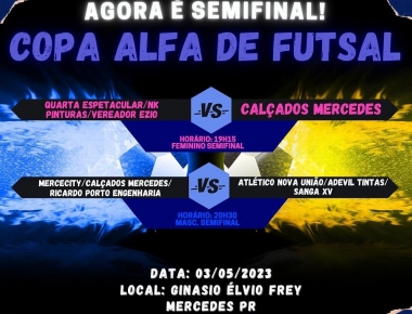 Semifinais da Copa Alfa começam hoje