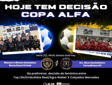 Campeões da Copa Alfa de Futsal serão conhecidos hoje