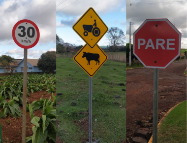 Prefeitura realiza melhorias em sinalização viária e limpeza de bocas de lobo