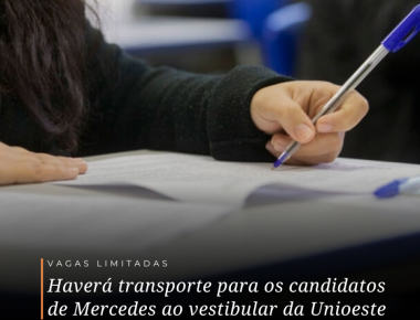 Haverá transporte para os candidatos de Mercedes ao vestibular da Unioeste
