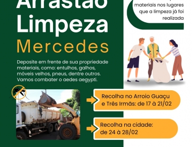 Arrastão da Limpeza começa na próxima segunda
