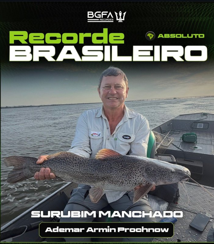 Pescador de Mercedes bate recorde nacional com captura de surubim manchado