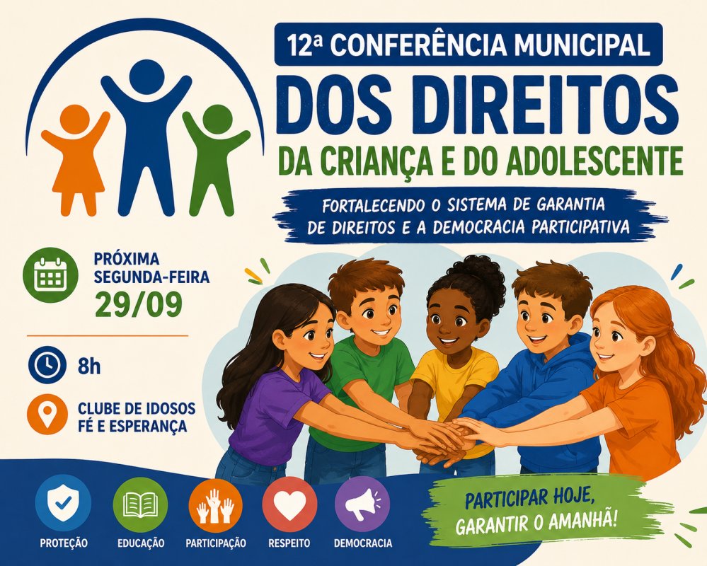 Conferência Municipal dos Direitos da Criança e do Adolescente acontece nesta segunda