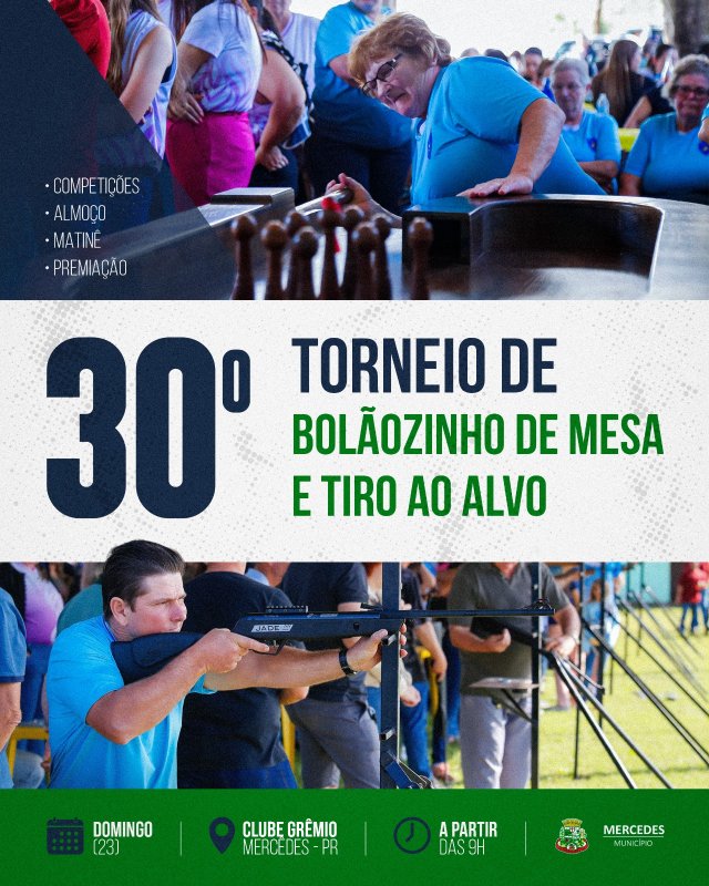 30º Torneio de Bolãozinho de Mesa e Tiro ao Alvo de Mercedes acontece neste domingo